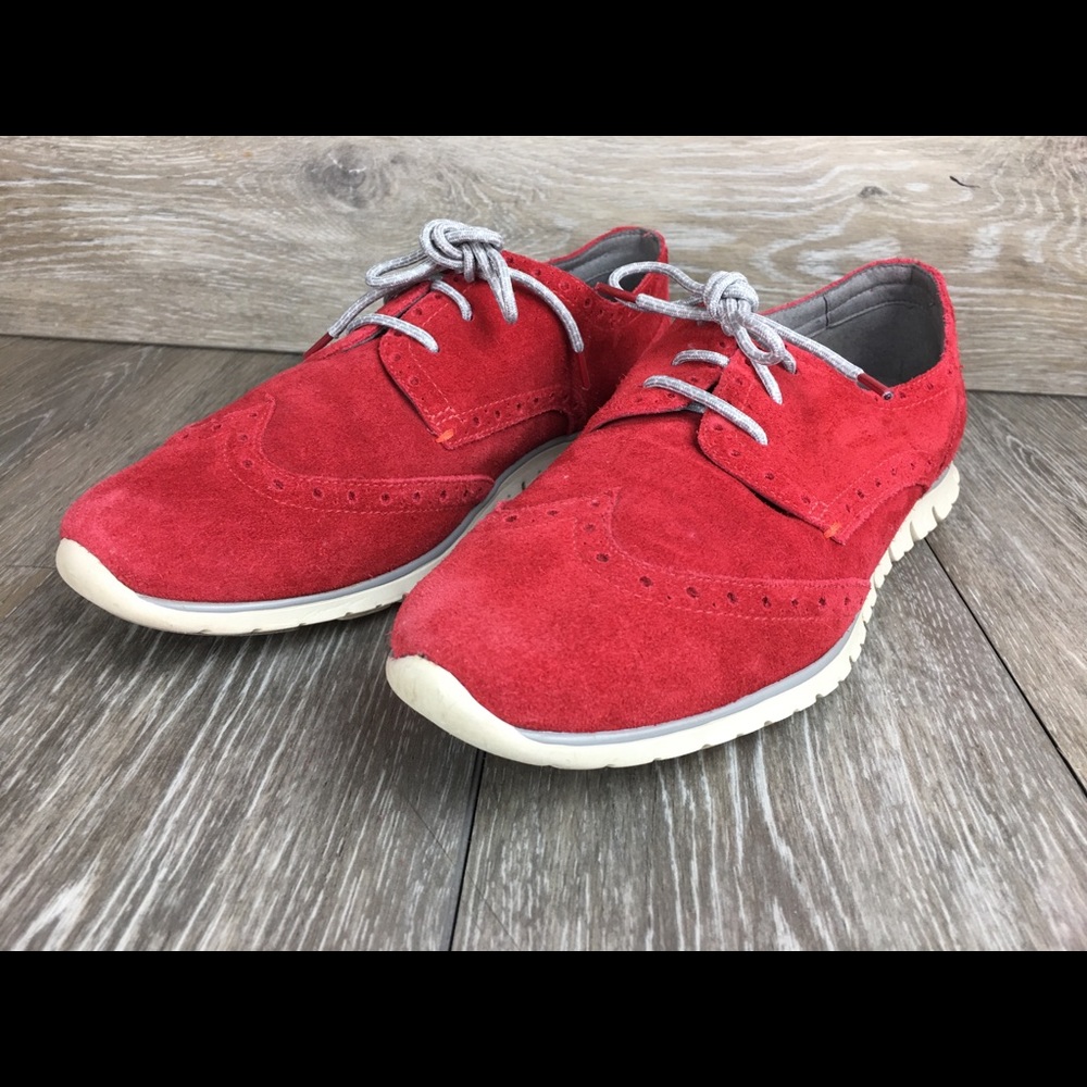 Cole Haan Zerogrand Red Suede Sneaker Womens 8 1/2 B